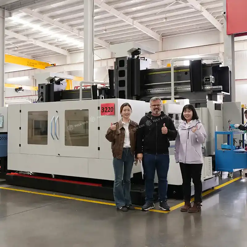 brazilian customer visit gantry cnc milling machine workshop