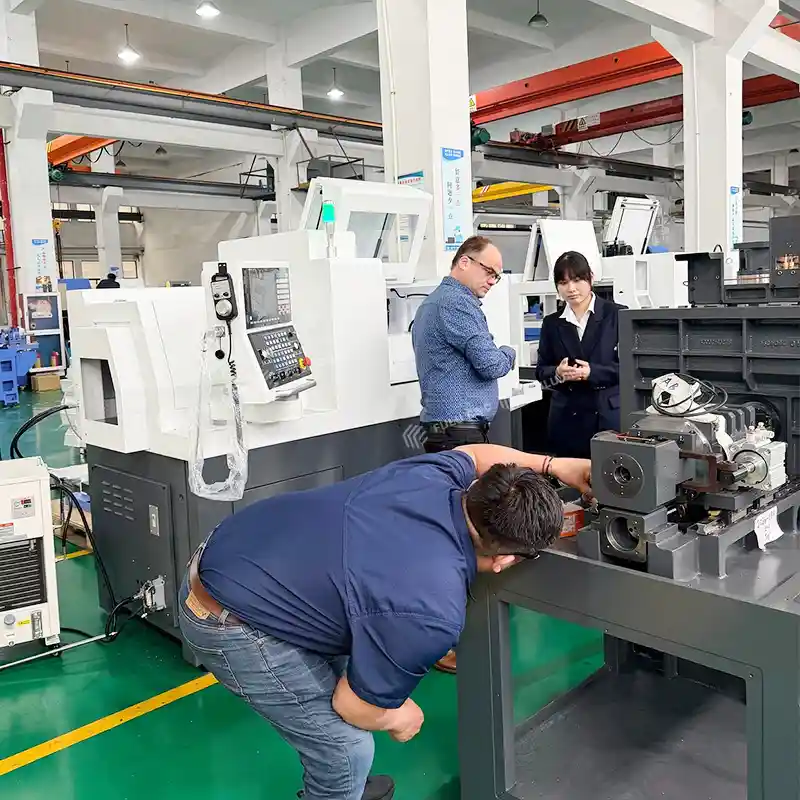 canadian customer visit fulu cnc machine factory