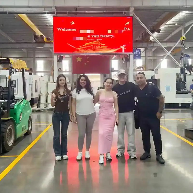 chilean customer visit fulu cnc machine factory