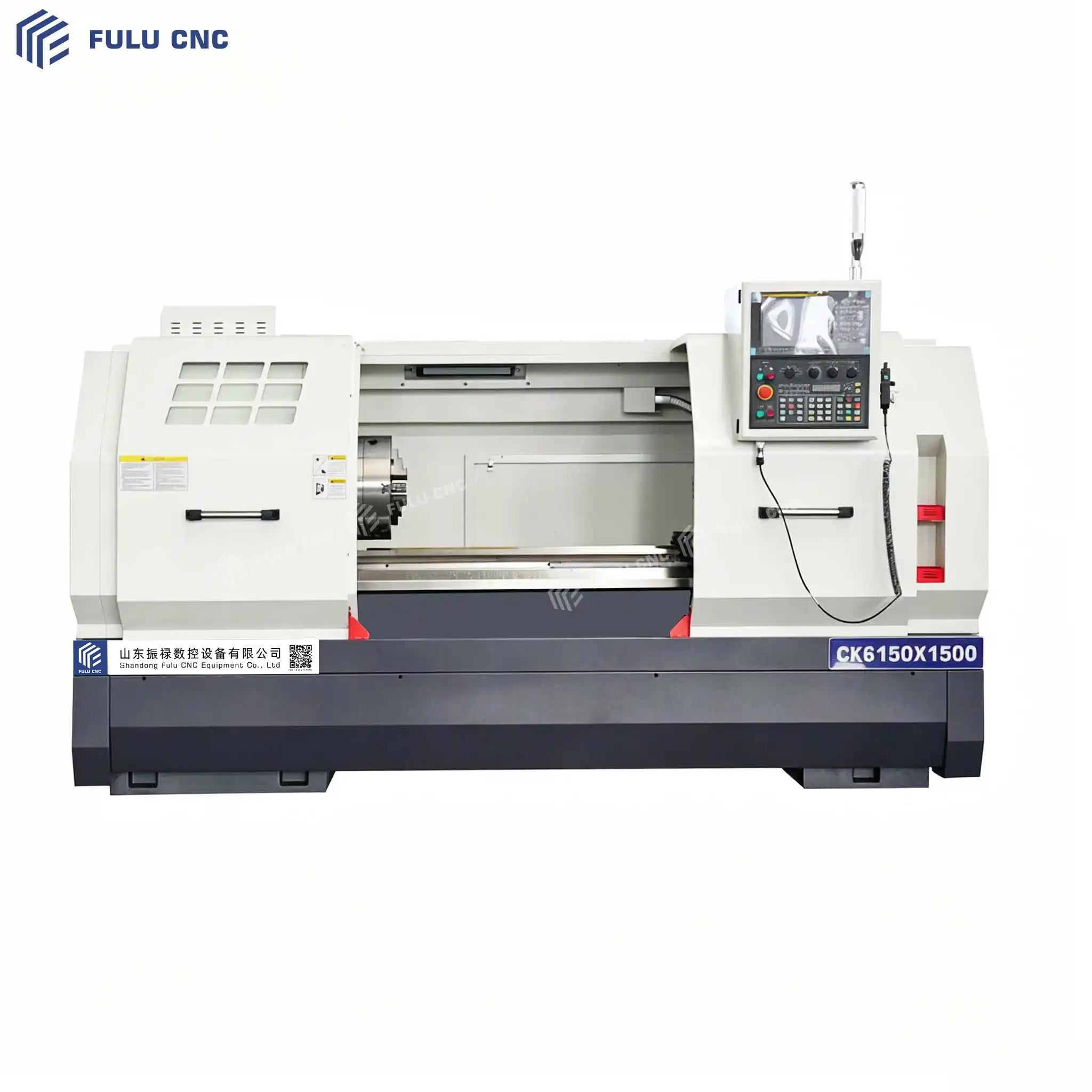 ck6150x1500 fanuc 8 station flat bed cnc lathe