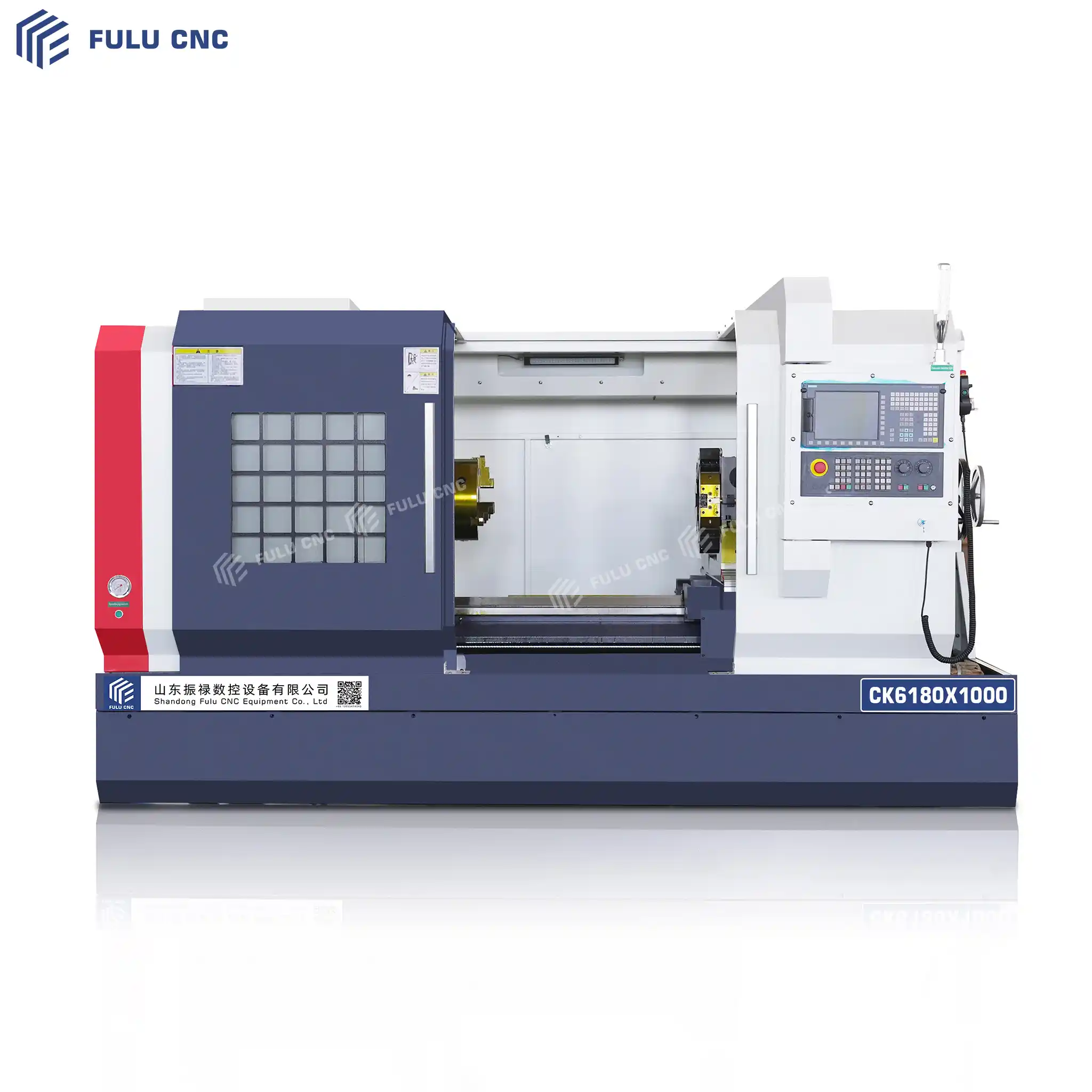 ck6180x1000 siemens 6 station flat bed cnc lathe