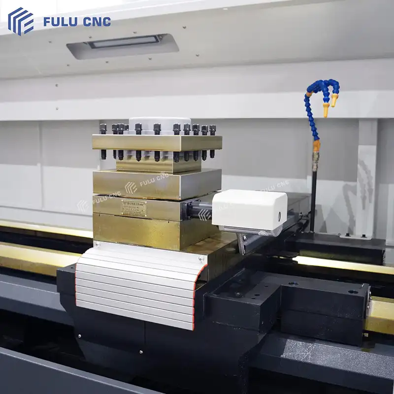 ck6180x4000 flat bed cnc lathe 4 station electric tool post
