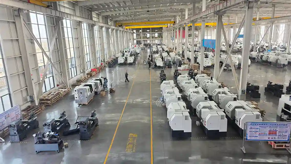 cnc lathe machine manufacturing production line