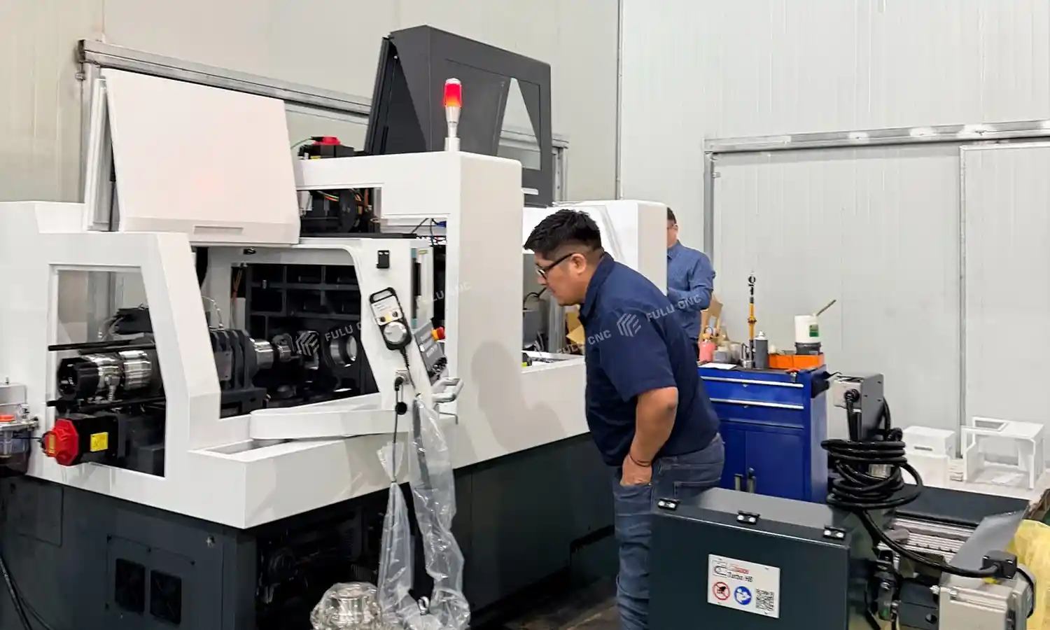 cnc machine factory customer visit
