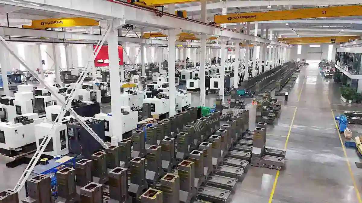 cnc metal lathe production line at fulu cnc factory
