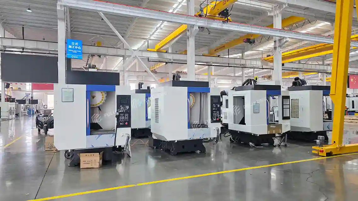 cnc milling machine assembly workshop at fulu cnc factory