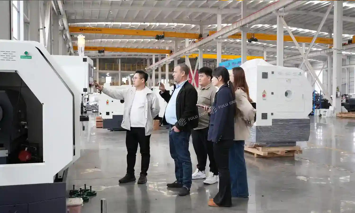 customer factory tour at fulu cnc