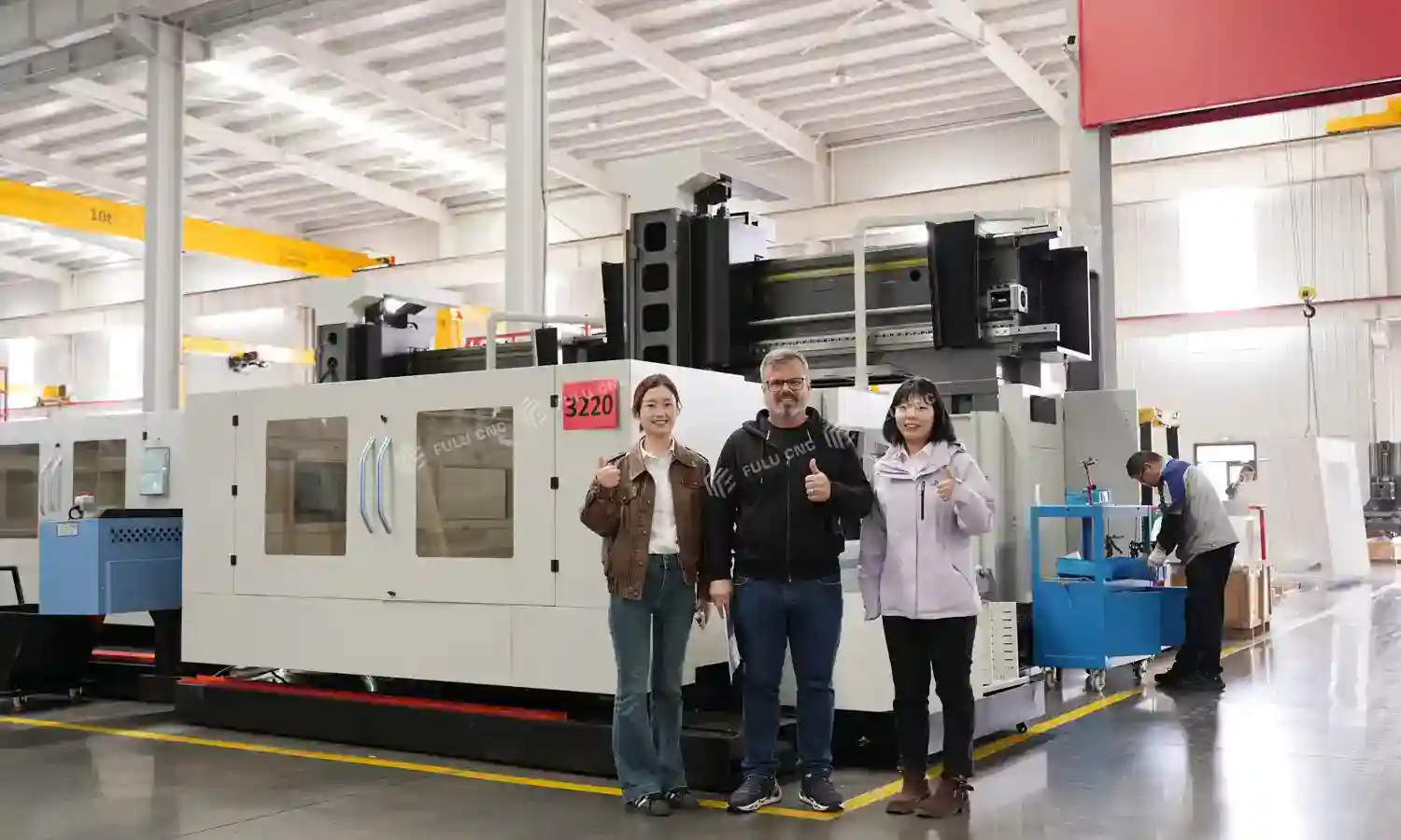 customer visit to fulu cnc factory
