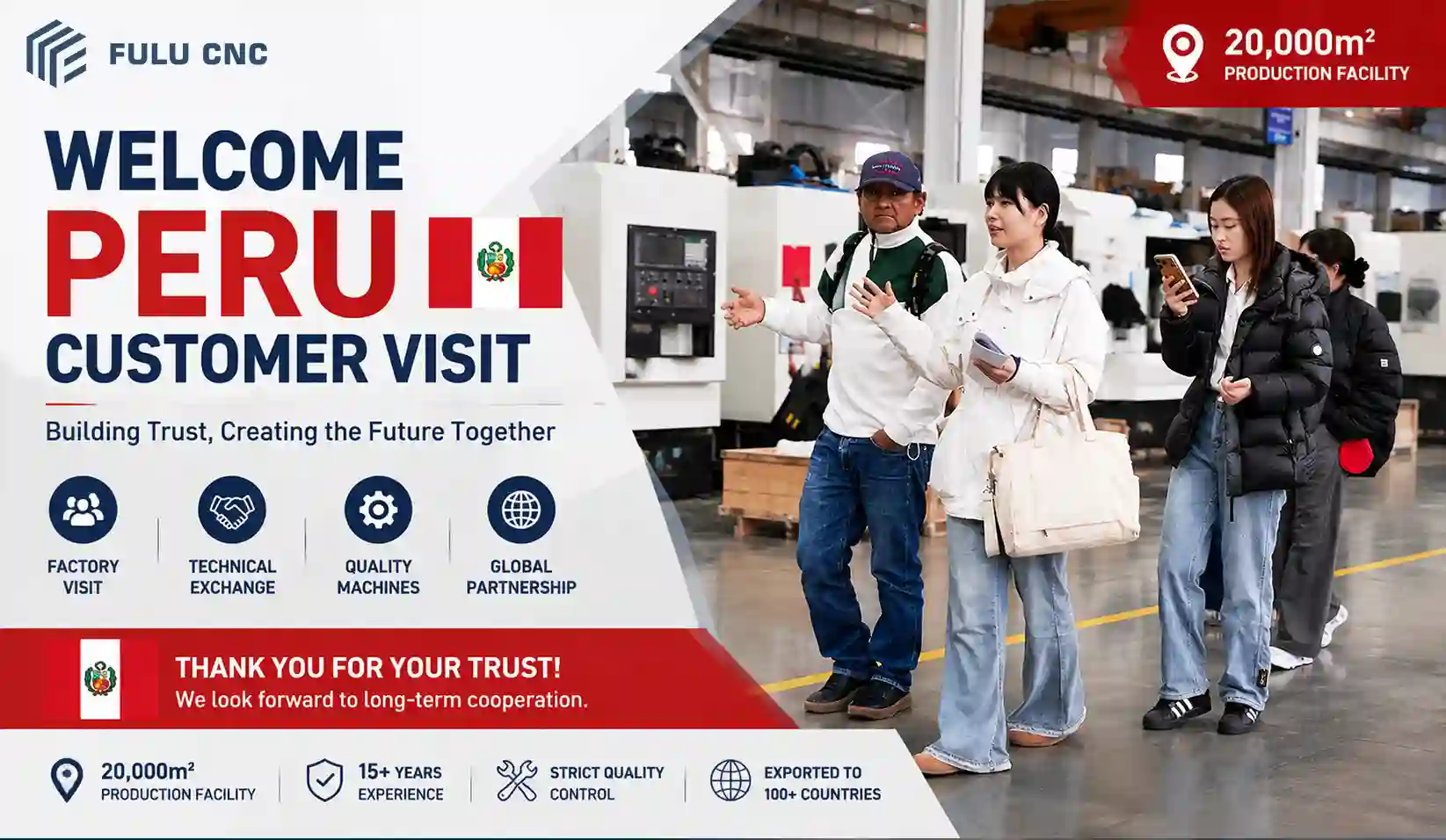 customer visiting vertical machining center workshop 1