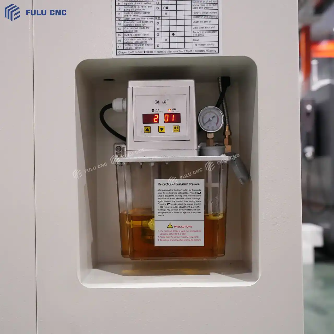 fck40 slant bed cnc lathe auto lubrication system