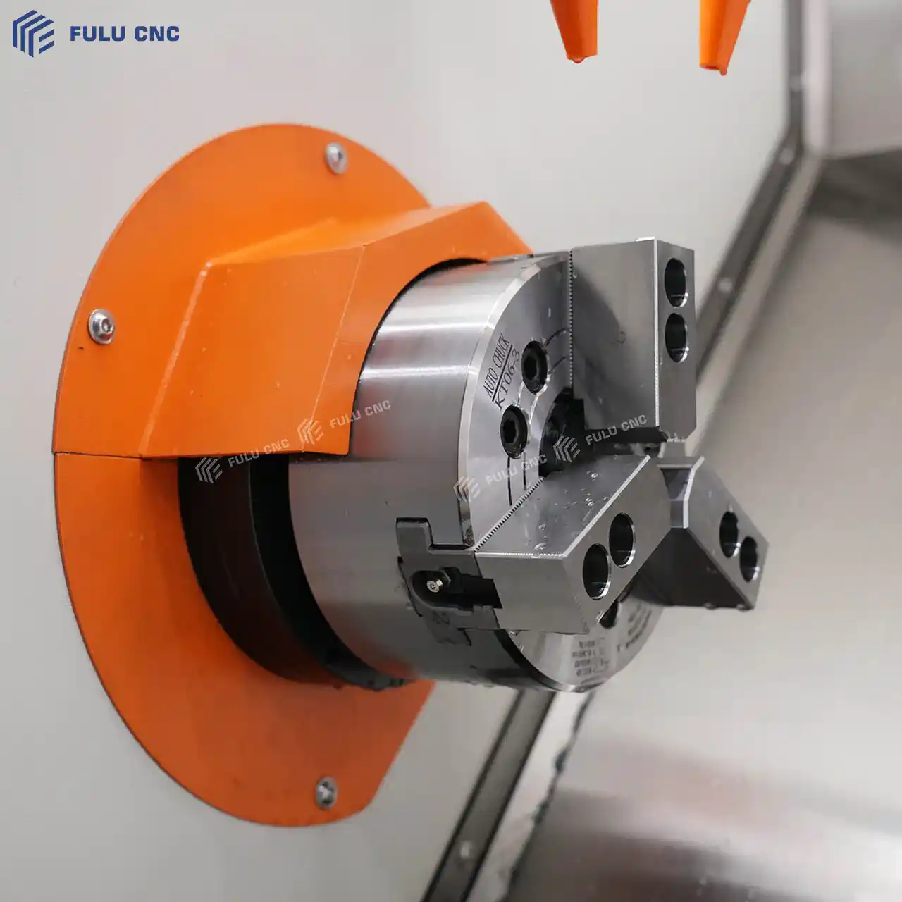 fck40 slant bed cnc lathe three jaw hydraulic chuck