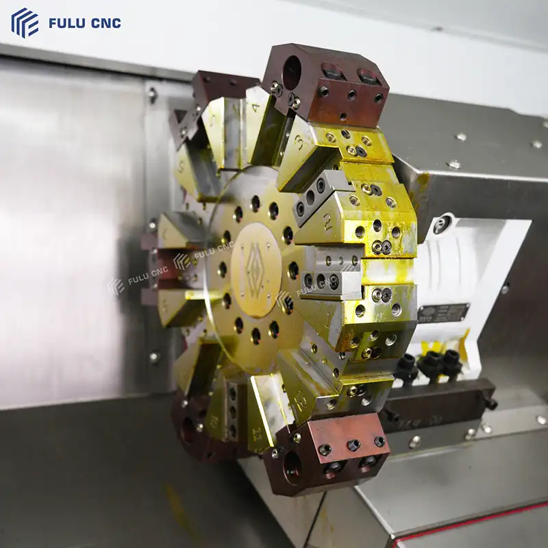 fck50 cnc turning center 12 station hydraulic turret