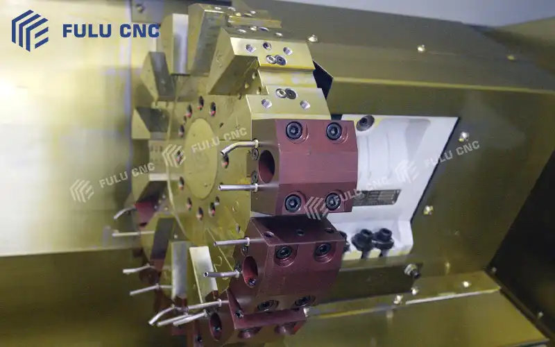 fck50 slant bed cnc lathe 12 station hydraulic turret