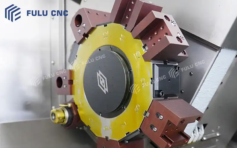 fck50 slant bed cnc lathe 12 station power turret
