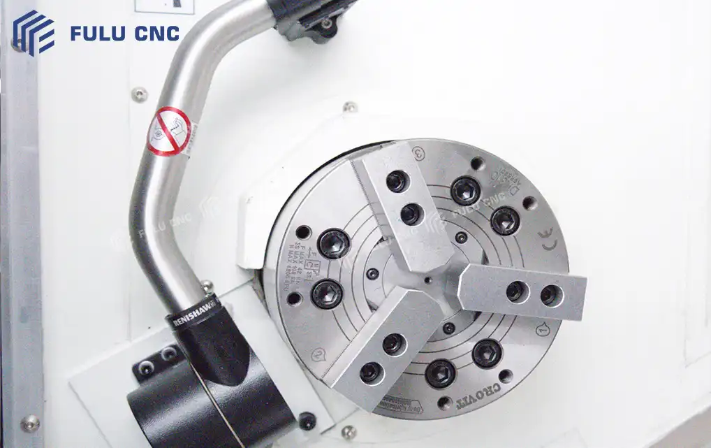 fck56y 1200 slant bed cnc lathe hydraulic three jaw chuck