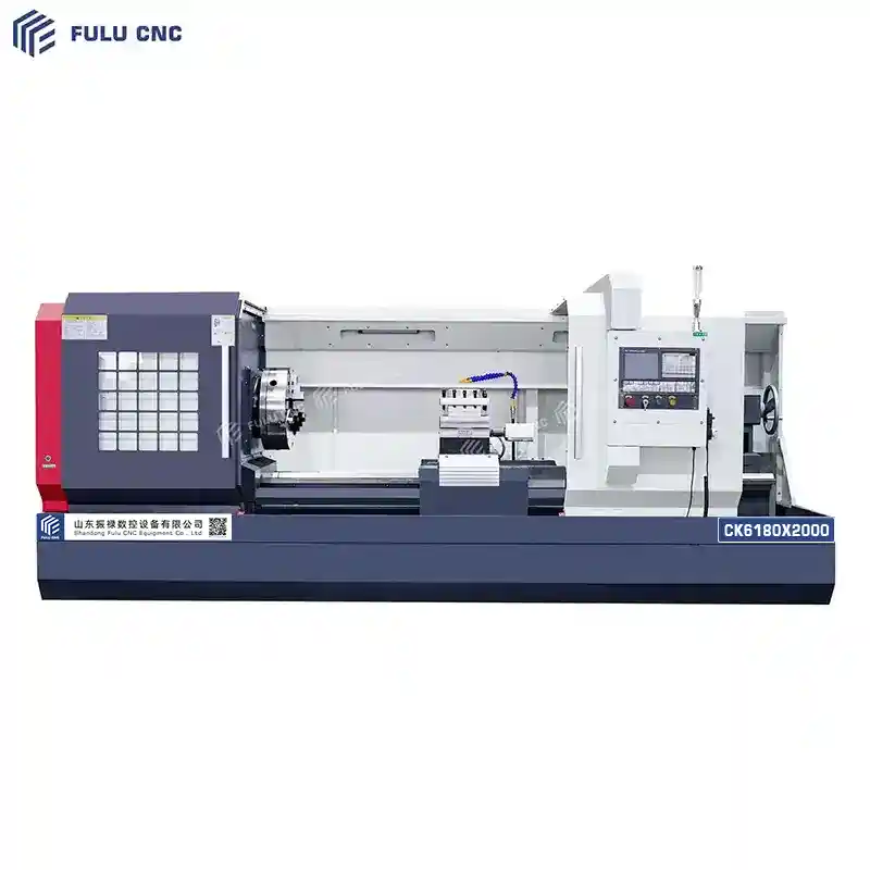 heavy duty flat bed cnc lathe machine ck6180x2000