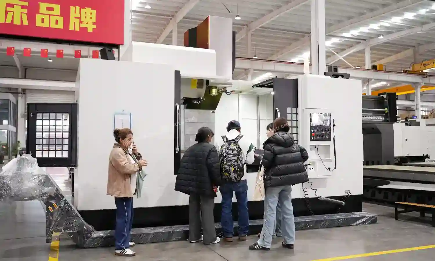international customer visit cnc machine factory