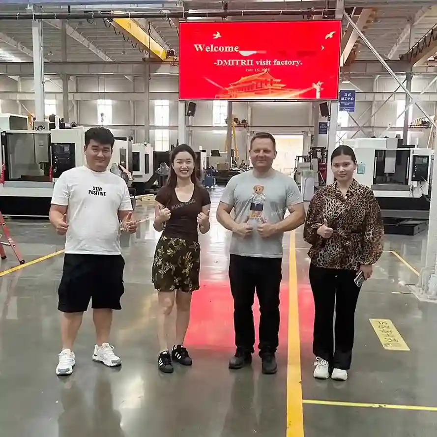 russian customer visit cnc machine manufacturing factory