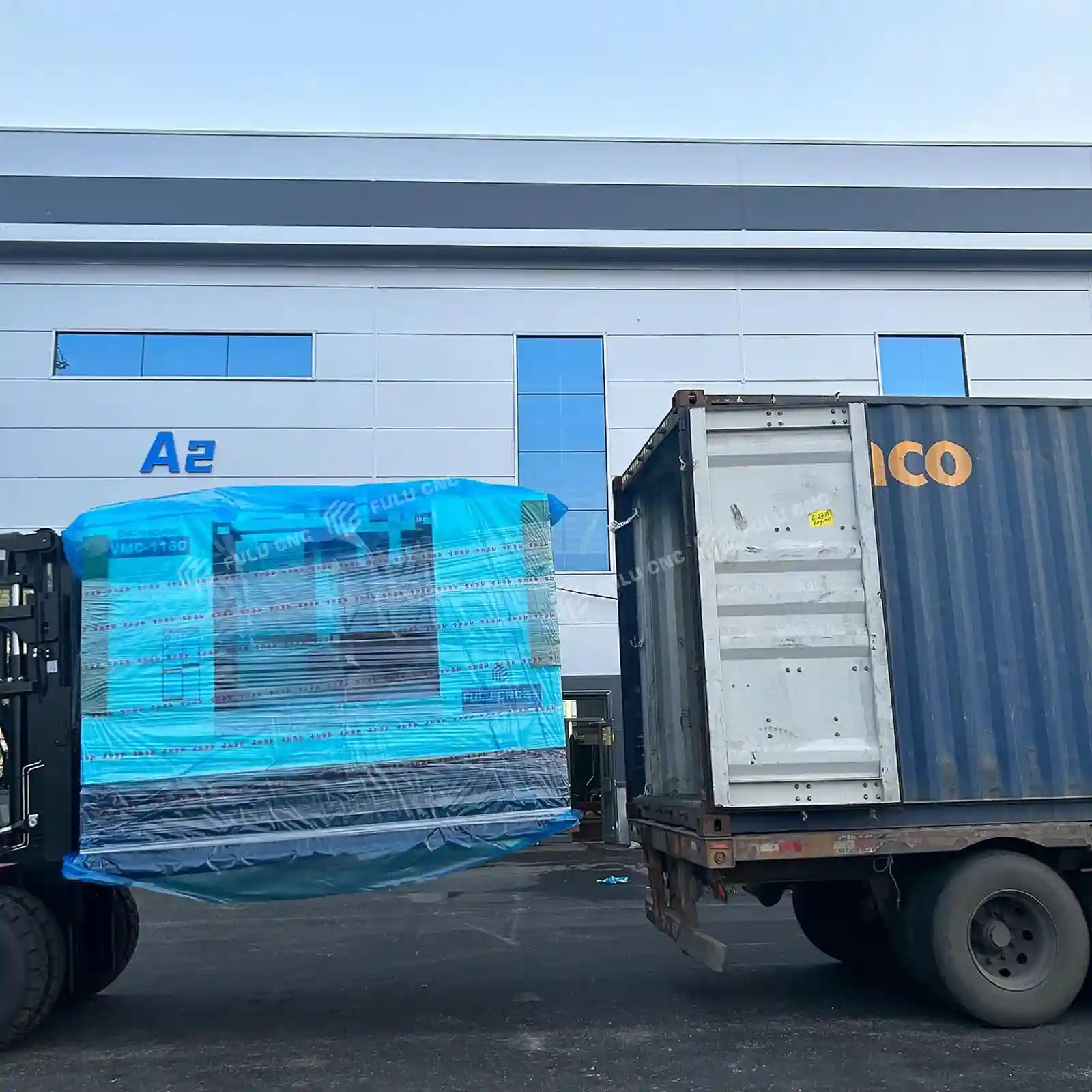 slant bed cnc lathe packaging and shipping at fulu factory